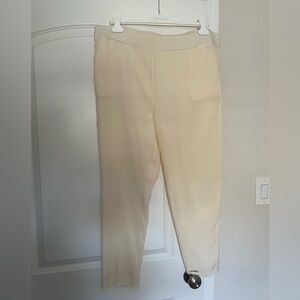 Grana White Silk Pants